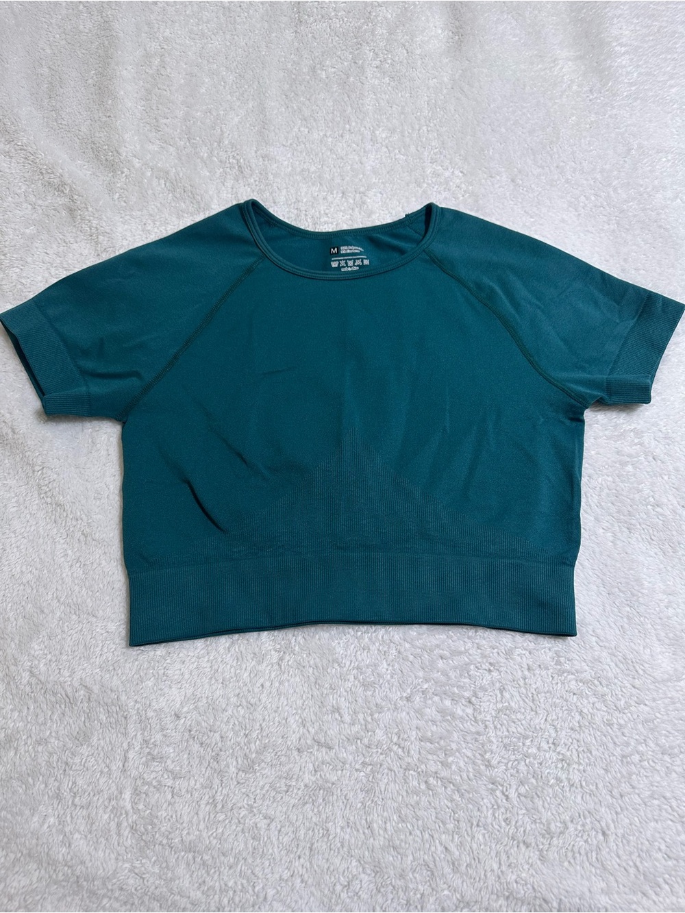 ZYIA Deep Teal Cropped Athletic Tee